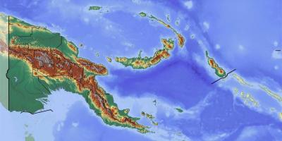 Papua noua guinee hartă topografică