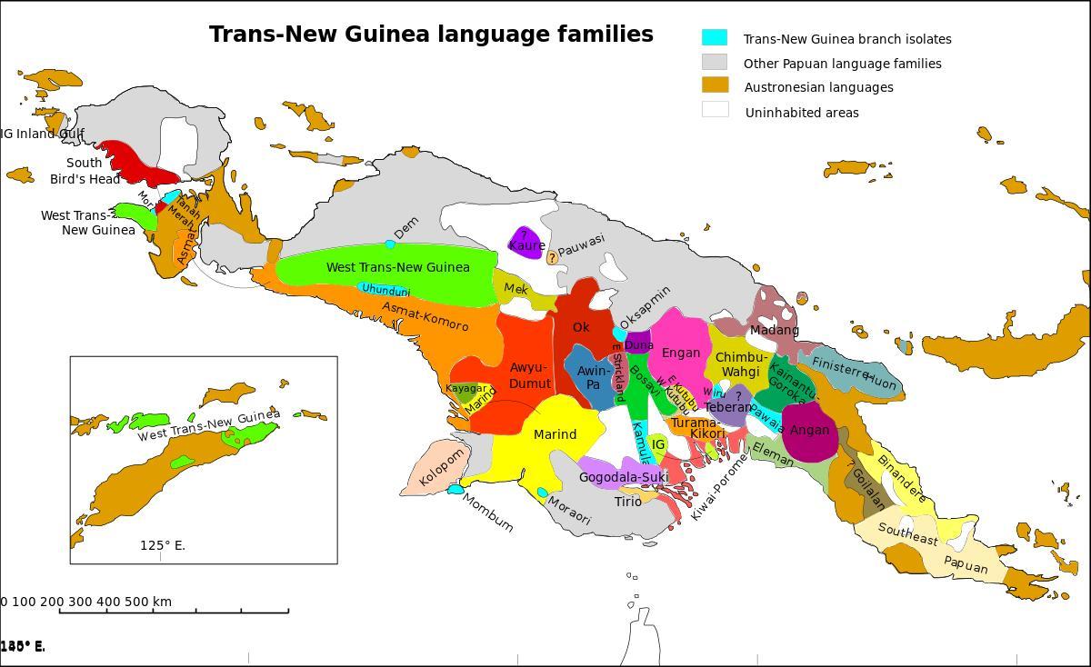 harta papua noua guinee limba