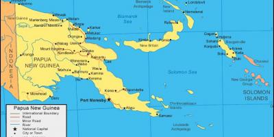 Harta papua noua guinee și în țările din jur