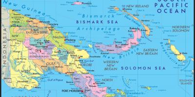Harta detaliată a papua noua guinee