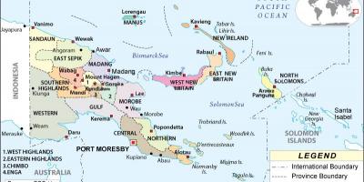 Harta papua noua guinee provincii