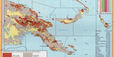 Harta papua noua guinee populației